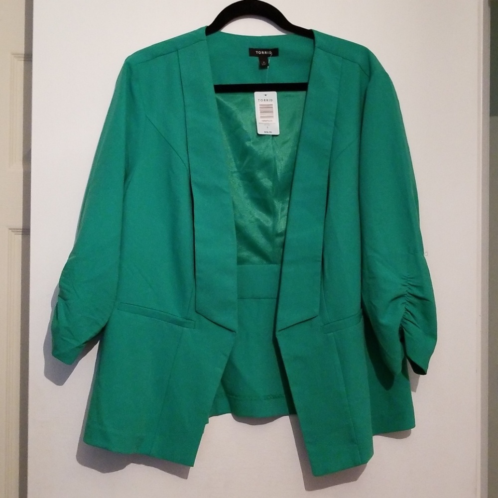 Kelly green Torrid Blazer size 2x